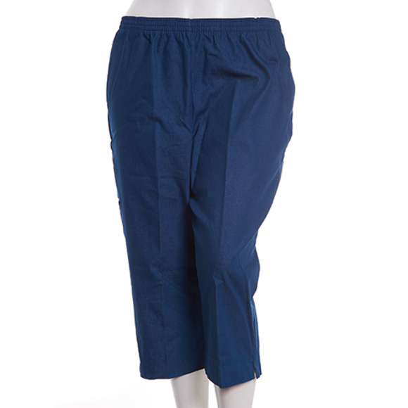 Alfred Dunner Plus Blue Capri Pants 22W - Women's Capris - Picture 1 of 1